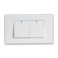 Interruptor Doble Deco Blanco Orange