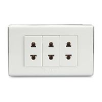 Tomacorriente Triple Deco Orange Blanco 16A 250V