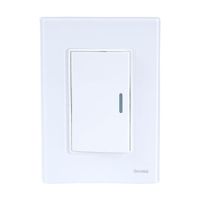 Placa Armada Orange: Interruptor Simple Vitro Blanco