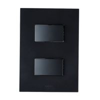 Placa Armada Orange: Interruptor Doble Matte Negro