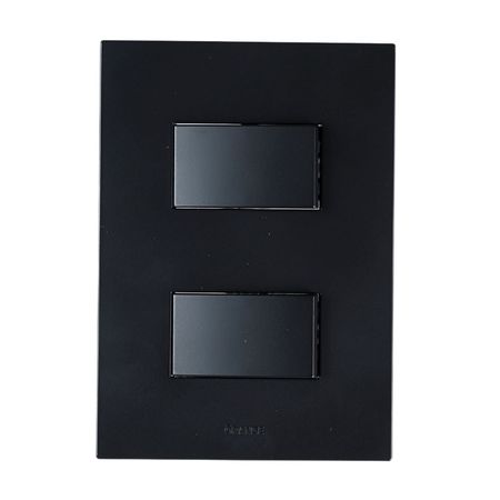 Placa Armada Orange: Interruptor Doble Matte Negro