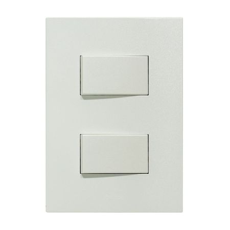 Placa Armada Orange: Interruptor Doble Matte Blanco