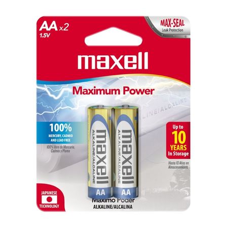 Pilas Pack x 2 AA Maxell