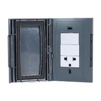 Placa Intemperie (Tomacorriente Duplex) Gris Simon