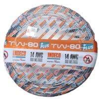 Cable Tw-80 Plus 450/750V 14 Awg Indeco - Negro