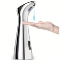 Dispensador color plata automático de jabón sin contacto