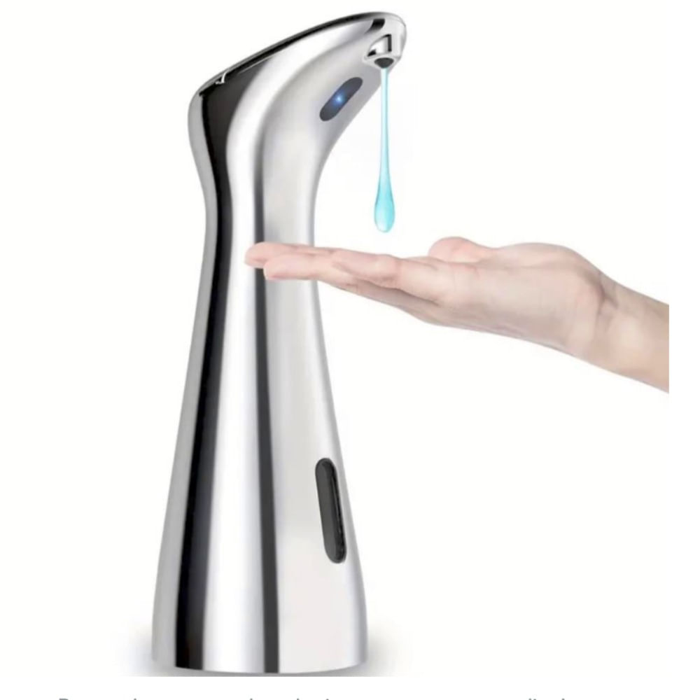 Dispensador color plata automático de jabón sin contacto