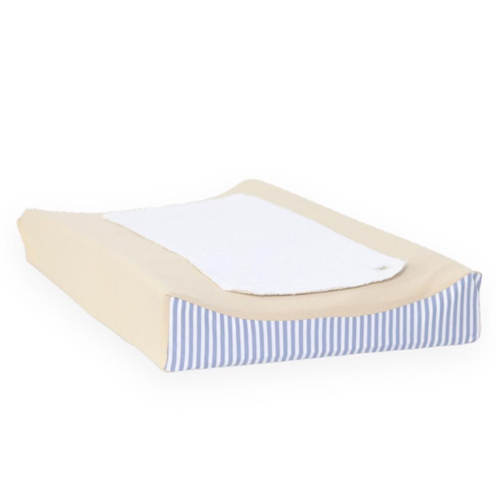Colchón Cambiador Acolchonaditos Beige Rayas Plomas