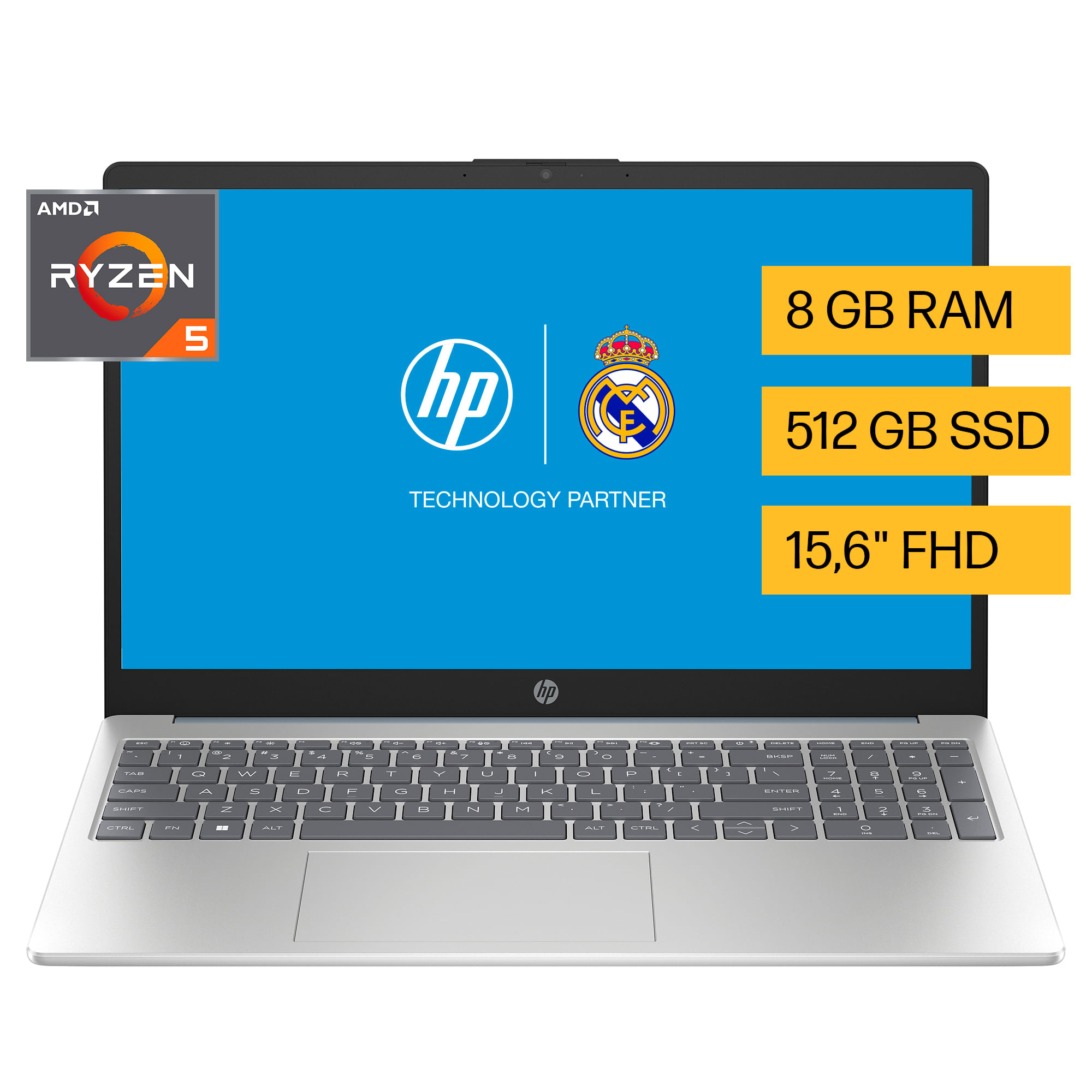 Laptop HP 15-FC0071LA 15.6"" AMD Ryzen 5 (7000 series) 8GB 512GB SSD