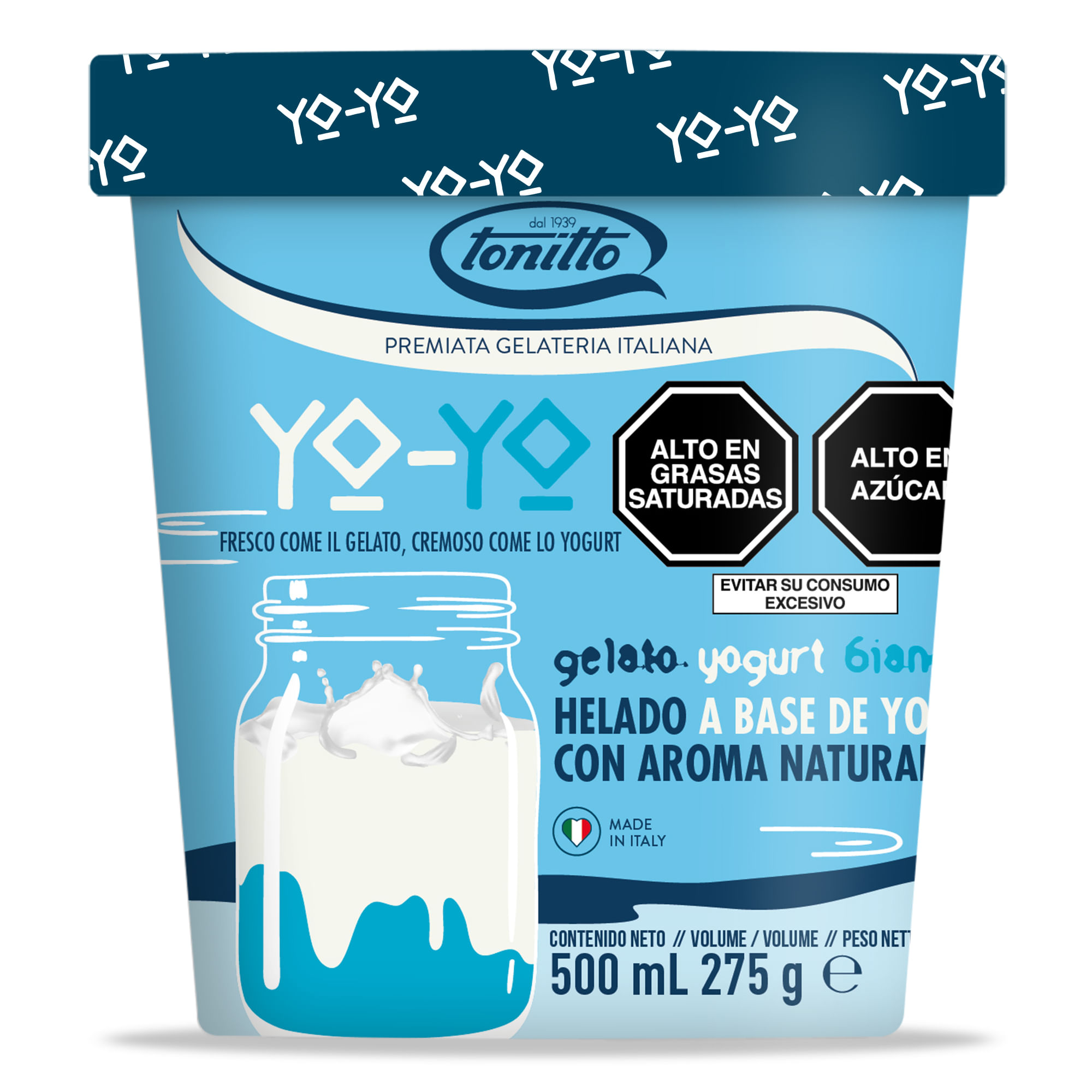 Helado Tradicional TONITTO Yogurt Blanco Pote 500ml