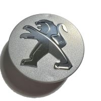 Tapa Central compatible con Aro Peugeot 60mm (juego 4 Unids) Color Plata