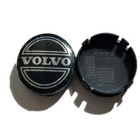 Tapa Central compatible con Aro Volvo 64mm (juego 4 Unids) Color Negro