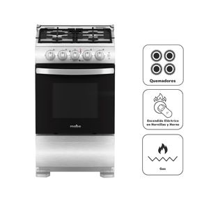 Mabe 4 Hornillas Gas Inox CMP5140FX0