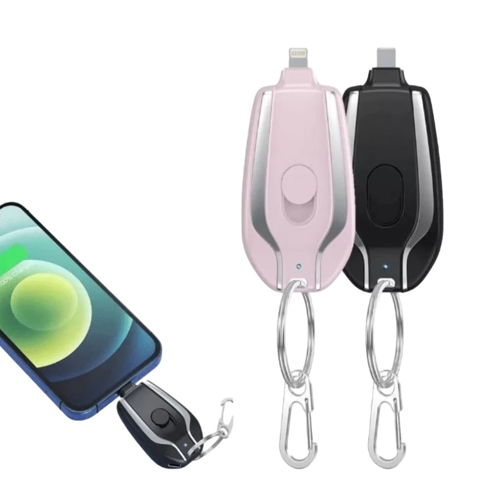 Cargador Rosado Llavero Portatil para Celular Lightning