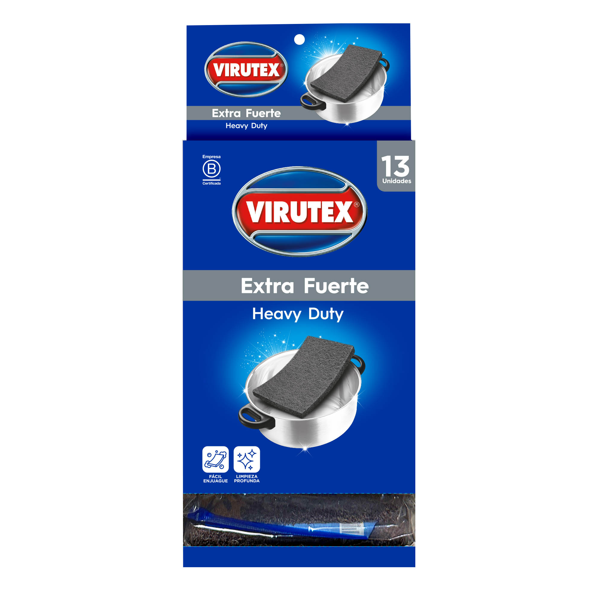 Esponja extra fuerte VIRUTEX x1 desplay x13un