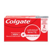 Pasta Dental Blanqueadora Colgate Luminous White 2x75ml