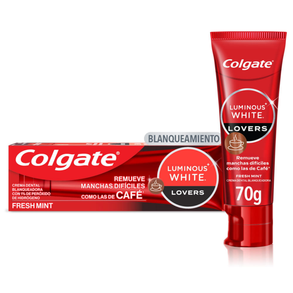Pasta Dental Blanqueadora COLGATE Luminous White Lovers Café x70g
