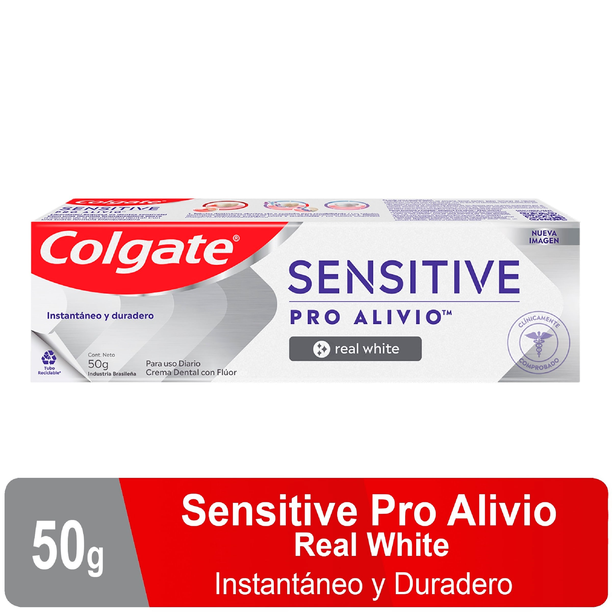 Pasta Dental Sensibilidad COLGATE Sensitive Pro Alivio Real White 50g
