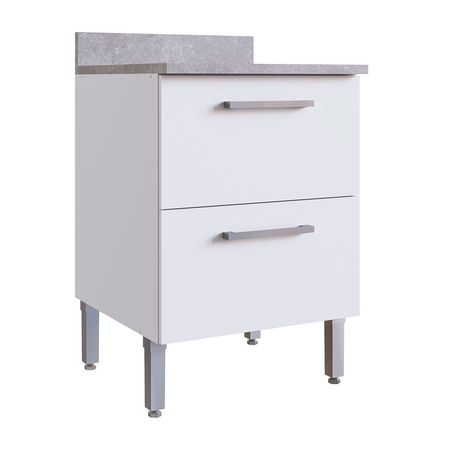 Módulo bajo 2 cajones 60cm Lunar Blanco Orange