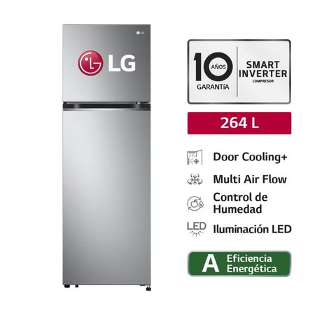 Refrigeradora Lg GT26BPP Top Freezer Door Cooling 264L Plateada