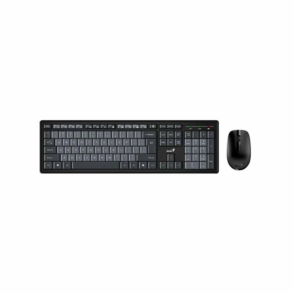 Teclado Genius+Mouse Wireless Smart Km-8200 Ai Copilot Usb Black/Grey