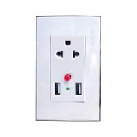 Tomacorriente Universal + USB Doble OP-1294 OPALUX