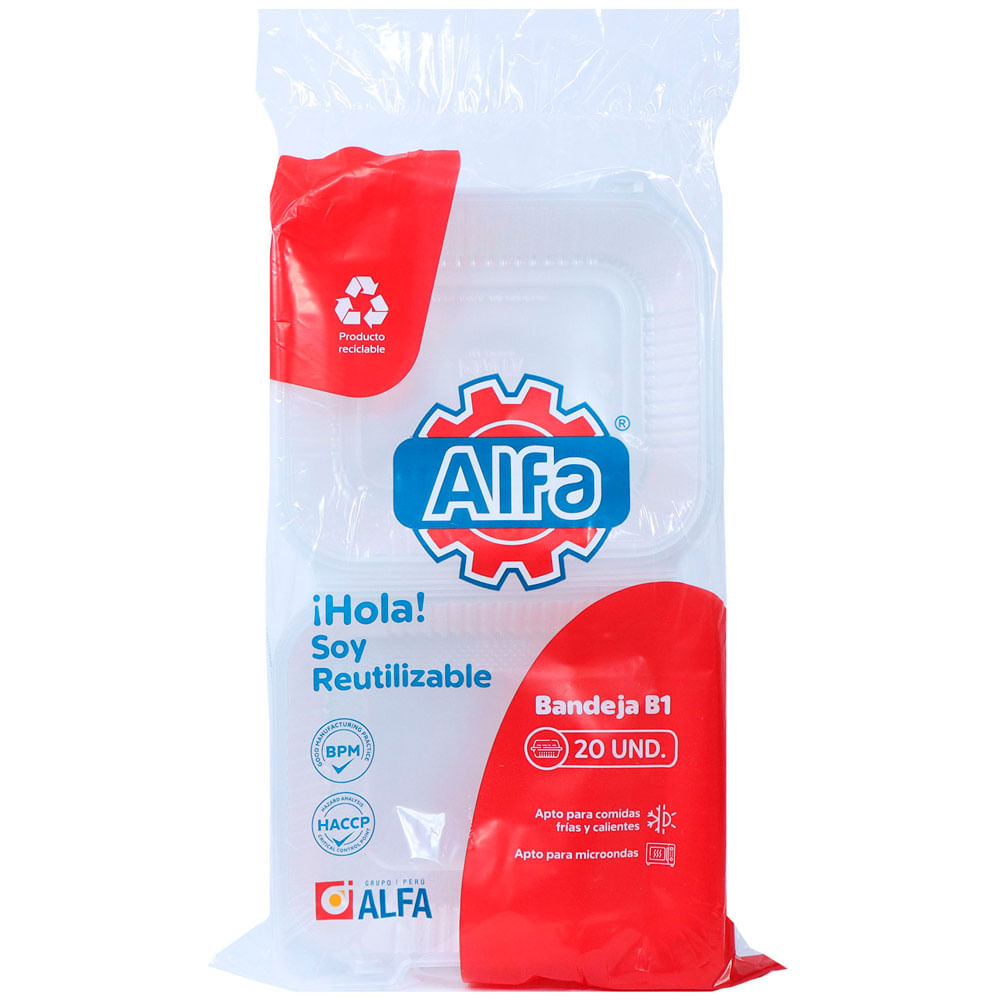 Bandeja ALFA B1 20un 110x255x465mm