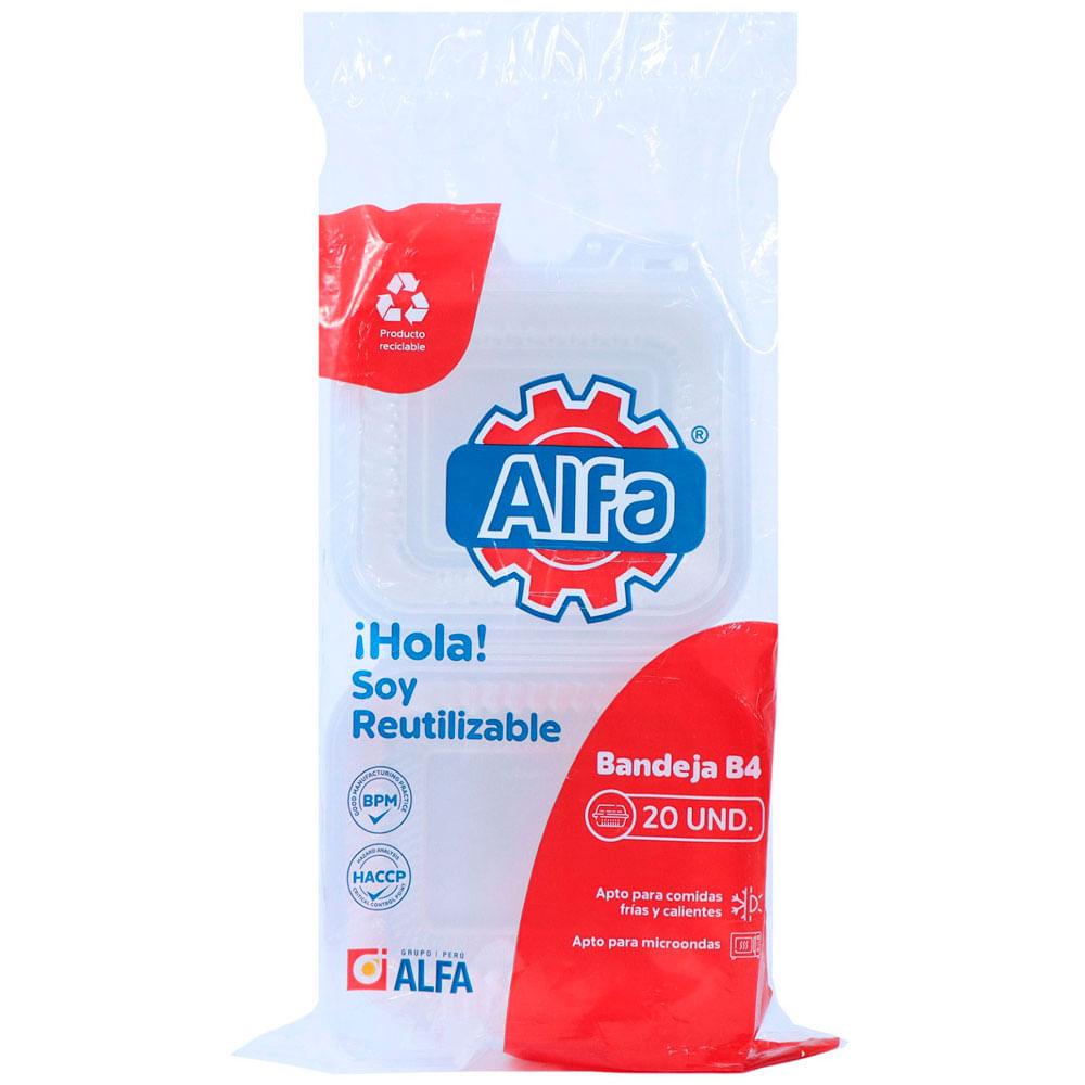 Bandeja ALFA B4 20un 100x165x318mm