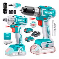Taladro Percutor Portable 20V Brushlees Total + 21 Accesorios