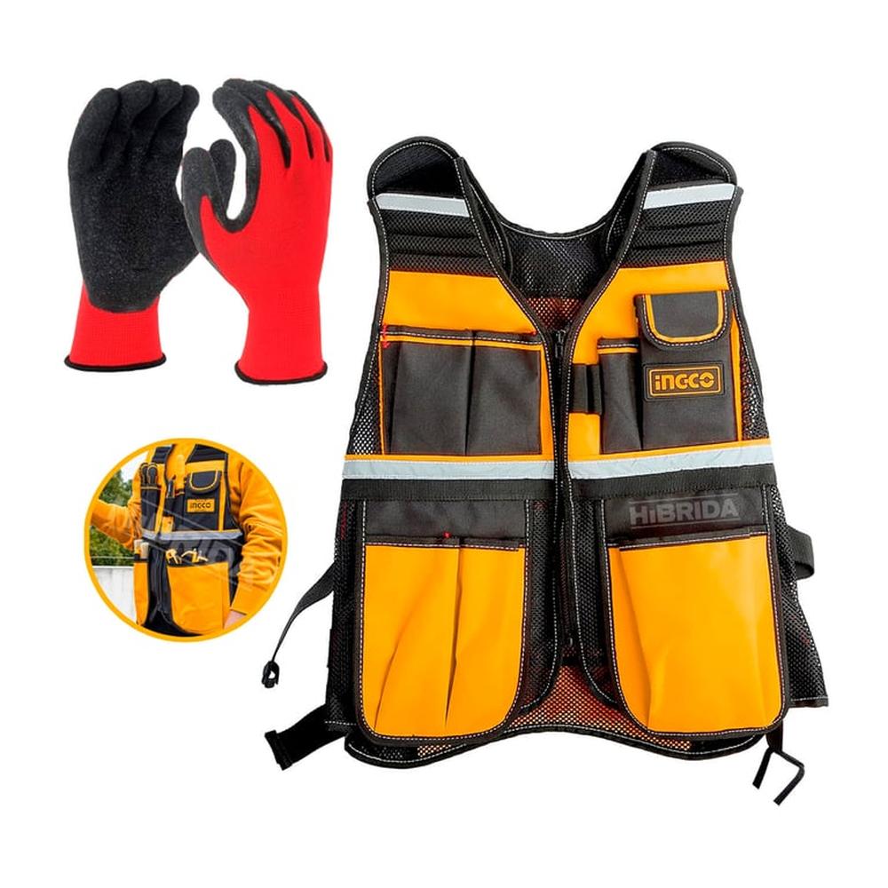 Chaleco Porta Herramientas Ingco Htvt0901 Ajustable Multiuso - Combo