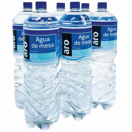 Agua sin Gas ARO Paquete 6 Botellas 2.5L c/u