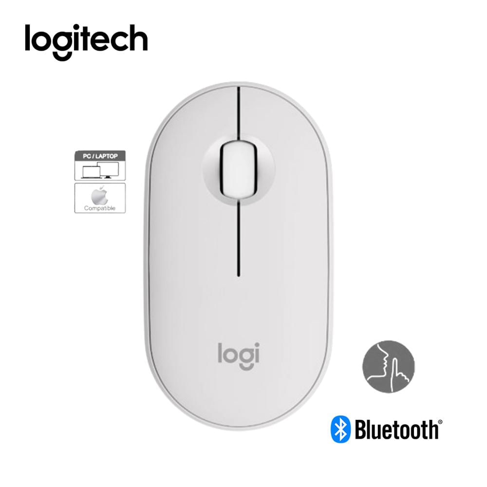 Mouse Bluetooth Logitech Pebble 2 M350S Silent Touch 4000Dpi Blanco