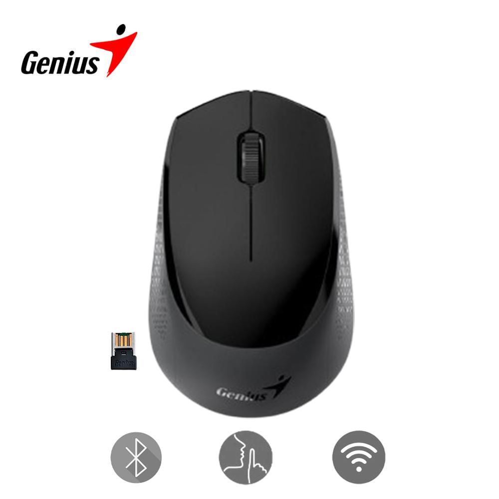 Mouse silencioso Genius NX-8000S Bluetooth receptor USB 24GHz Negro