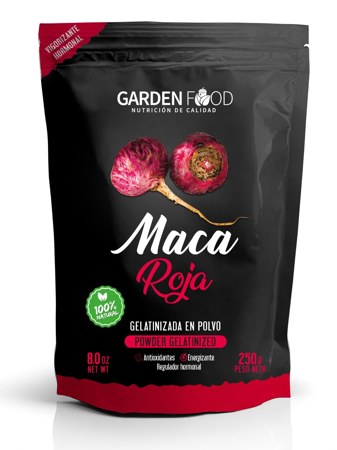 Maca Roja Gelatinizada GARDEN FOOD 250 g