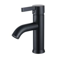 Mezcladora para Lavatorio Monocomando Orange Baja Neo Negro Mate