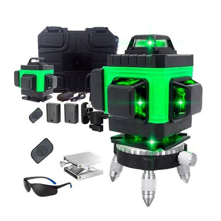 Nivel Láser Verde 16 Líneas Batería Recargable Multiusos - Combo