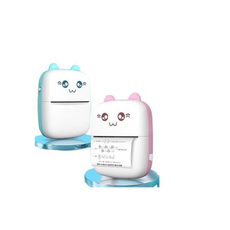 Mini Impresora Térmica Portátil Recargable Bluetooth + rollo  rosado