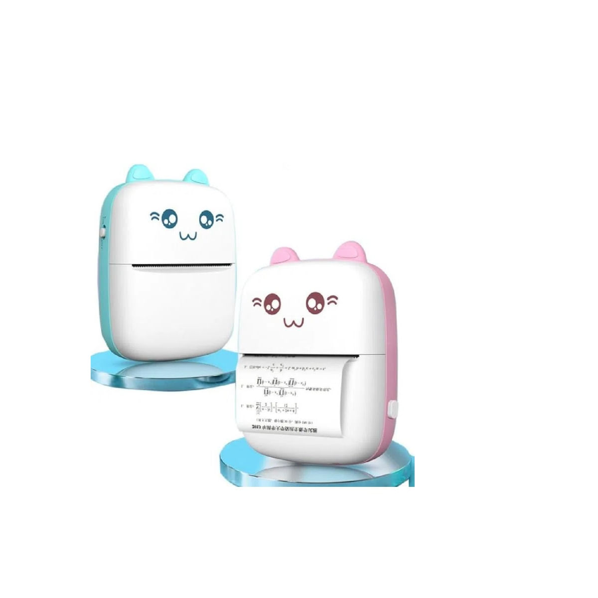 Mini Impresora Térmica Portátil Recargable Bluetooth + rollo rosado