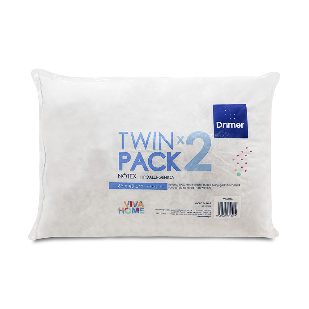 Almohada VIVA HOME Notex Hipoalergénica Paquete 2un