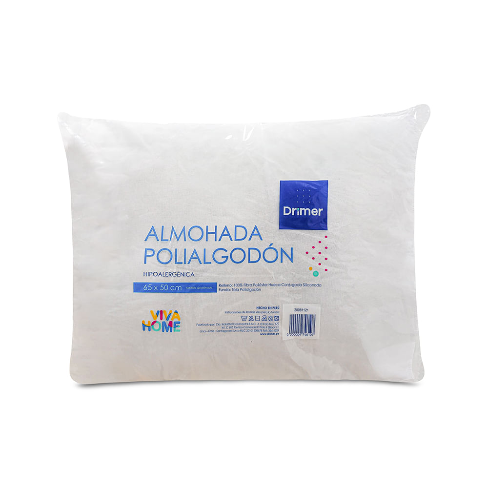 Almohada VIVA HOME Hipoalergénica 50x15cm