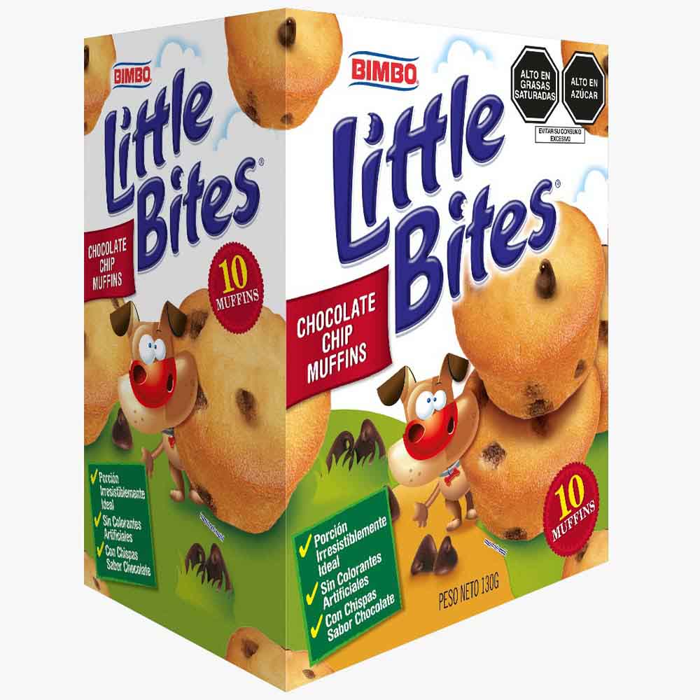 Brownie BIMBO Little Bites Chispas de Chocolate Caja 130g
