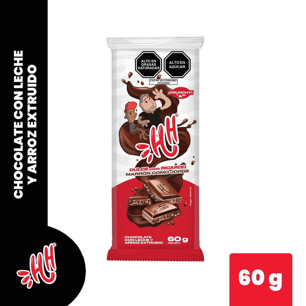 Chocolate con Leche HH Crunchy Bolsa 60g