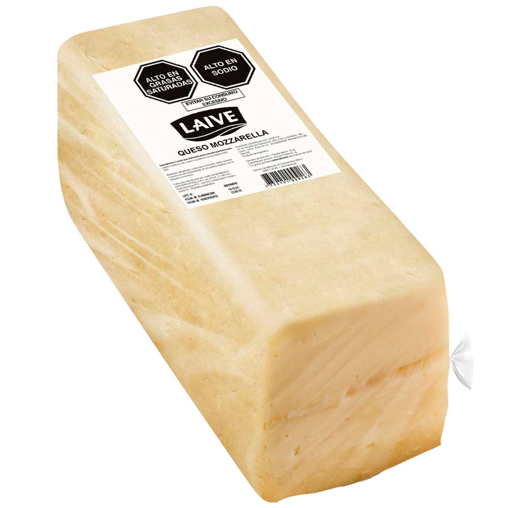Queso Mozarella Pizzero LAIVE x Kg