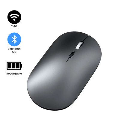 Mouse Inalámbrico Recargable Bluetooth Doble modo K502 - Gris