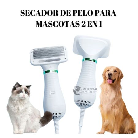 Cepillo Eléctrico y Secador para Mascotas 2 en 1