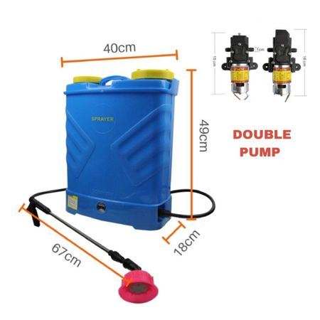 Mochila Fumigadora a Bateria lithyum a doble bomba