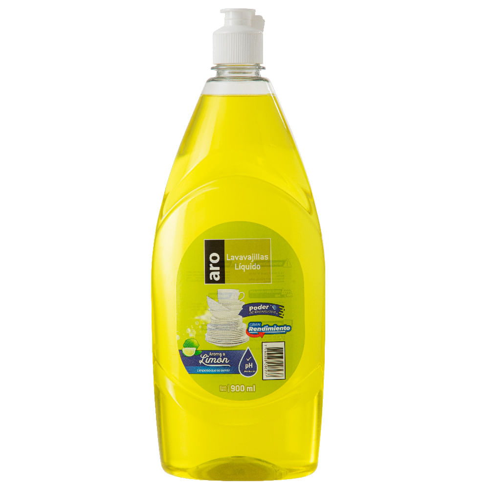 Lavavajilla Liquido Limón Aro 900ml