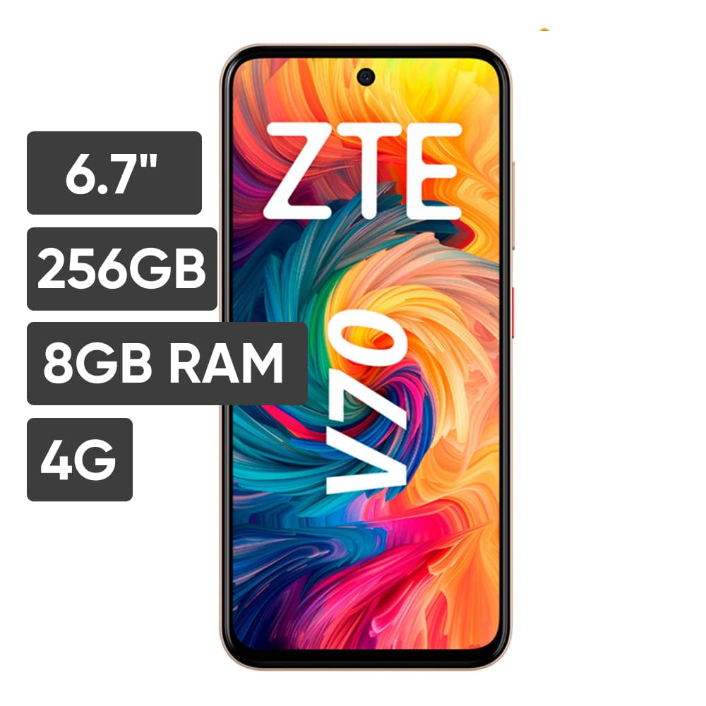 Smartphone ZTE V70 6.7"" 8GB 256GB 108MP+2MP+AI Camera Gold