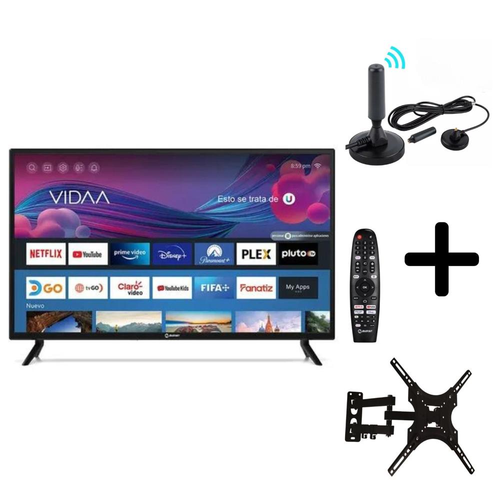 Pack completo Televisor MS32-E204 LED HD Smart 32 + Rack Movil + Antena