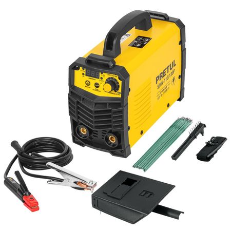 Soldadora inversora Maquina de Soldar 130A Bi-voltaje 127220V Pretul